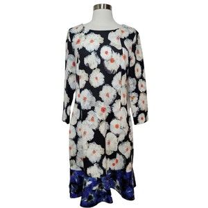 Philosophy Black White Floral Business Casual Dress Size Large